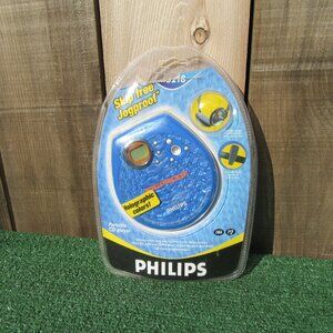 Vintage Brand New Philips Skip Free Jogproof Blue Portable CD Player AX3218